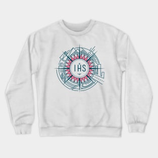 Digital illustration of a Jesuit Christian abstract symbol Crewneck Sweatshirt